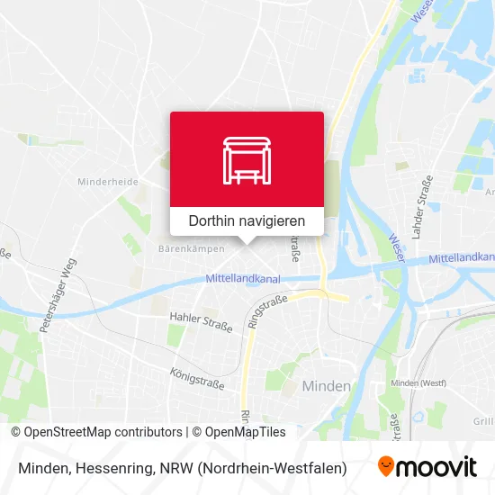 Minden, Hessenring Karte
