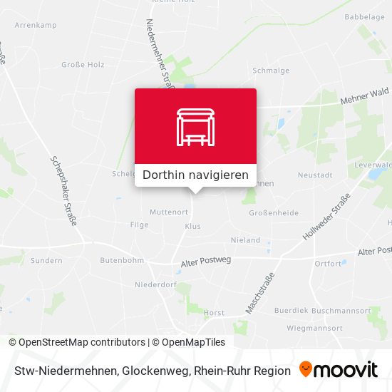 Stw-Niedermehnen, Glockenweg Karte