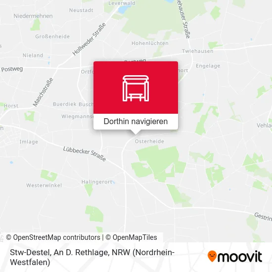 Stw-Destel, An D. Rethlage Karte