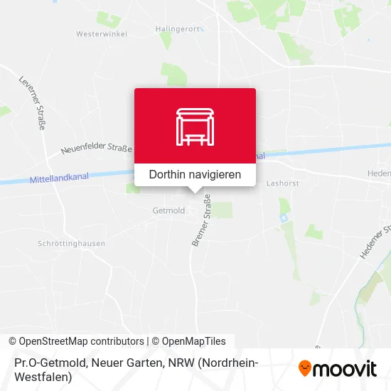 Pr.O-Getmold, Neuer Garten Karte