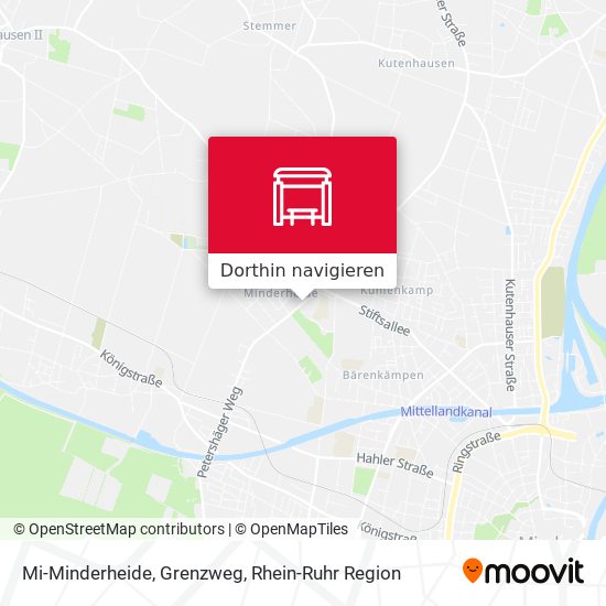 Mi-Minderheide, Grenzweg Karte