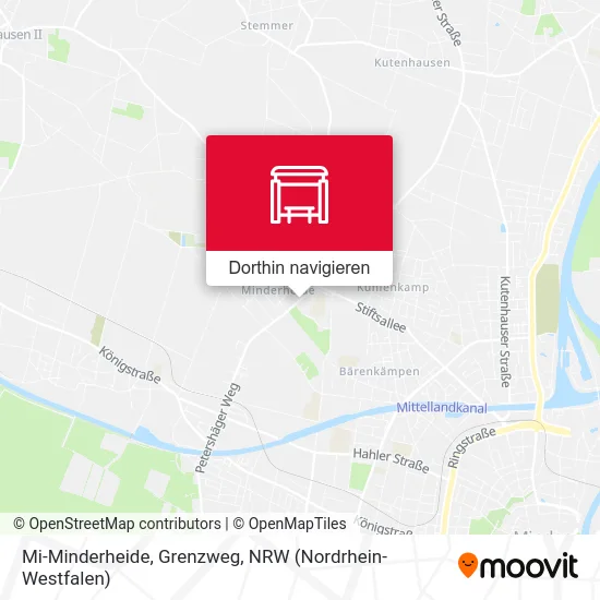 Mi-Minderheide, Grenzweg Karte