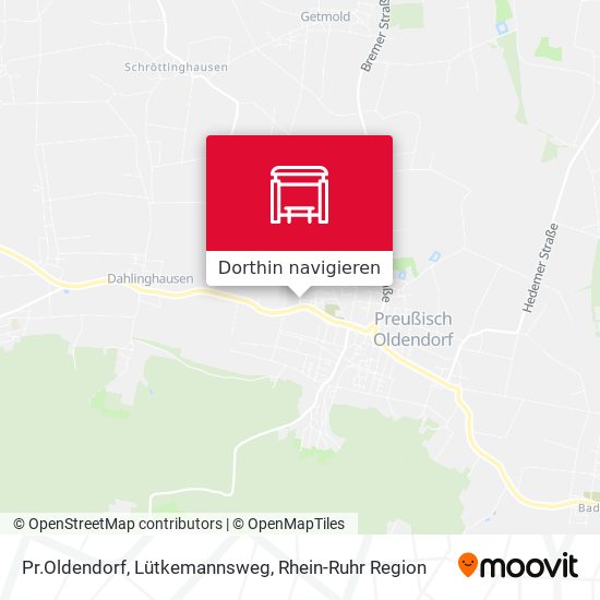 Pr.Oldendorf, Lütkemannsweg Karte