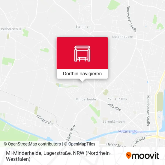 Mi-Minderheide, Lagerstraße Karte