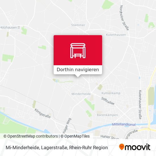 Mi-Minderheide, Lagerstraße Karte