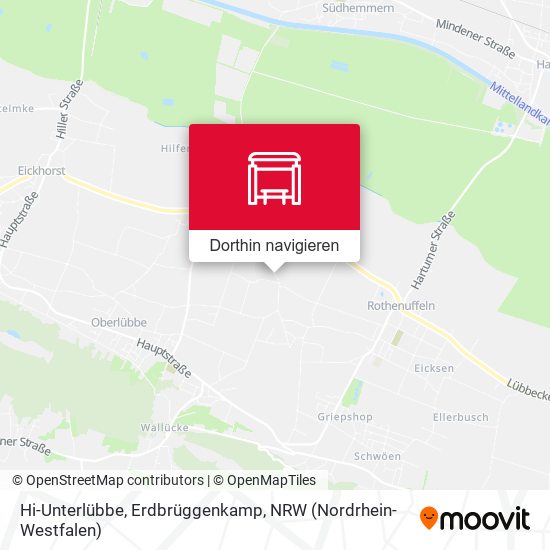 Hi-Unterlübbe, Erdbrüggenkamp Karte