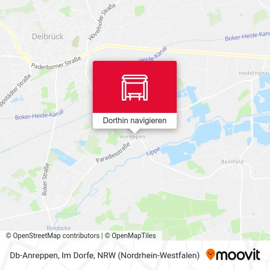 Db-Anreppen, Im Dorfe Karte