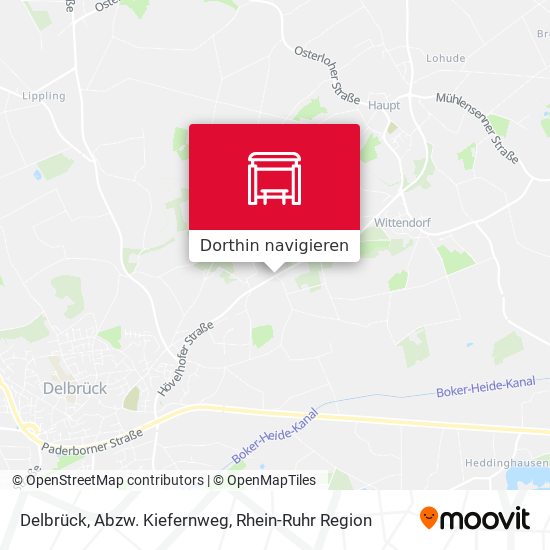 Delbrück, Abzw. Kiefernweg Karte