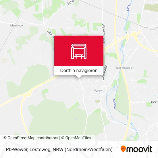 Pb-Wewer, Lesteweg Karte