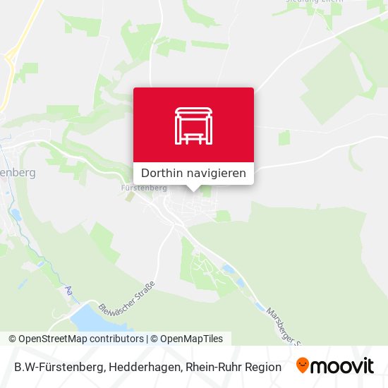 B.W-Fürstenberg, Hedderhagen Karte