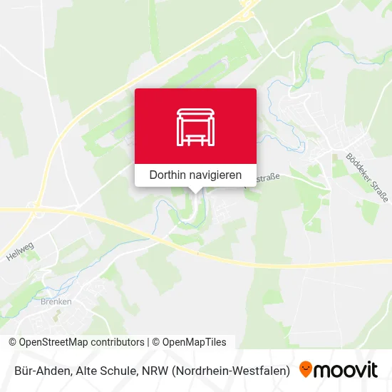 Bür-Ahden, Alte Schule Karte