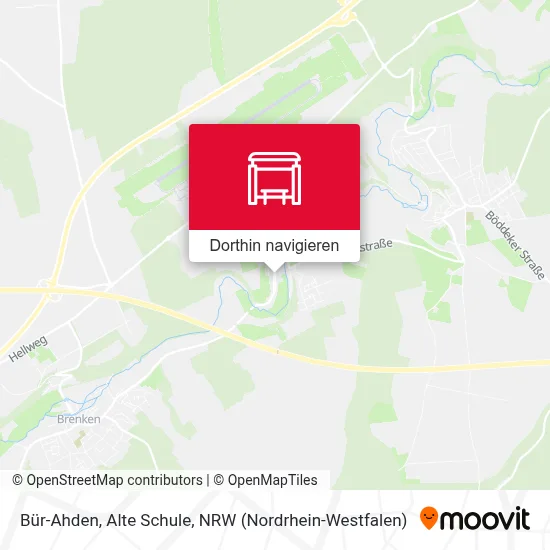 Bür-Ahden, Alte Schule Karte