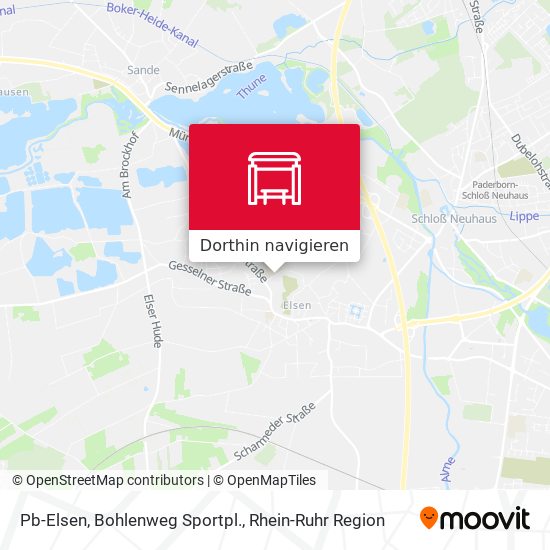 Pb-Elsen, Bohlenweg Sportpl. Karte