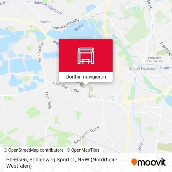 Pb-Elsen, Bohlenweg Sportpl. Karte