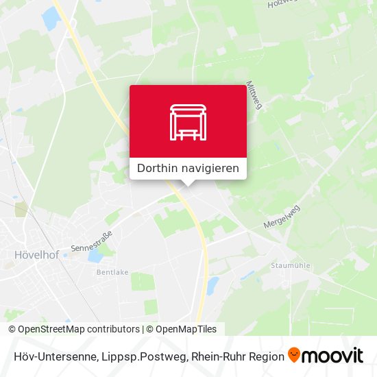 Höv-Untersenne, Lippsp.Postweg Karte