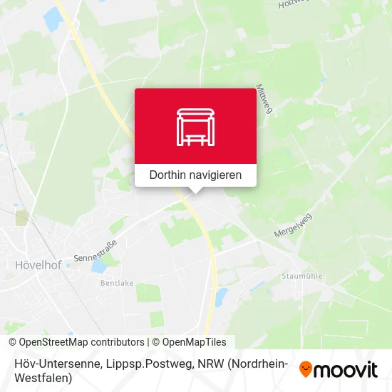 Höv-Untersenne, Lippsp.Postweg Karte