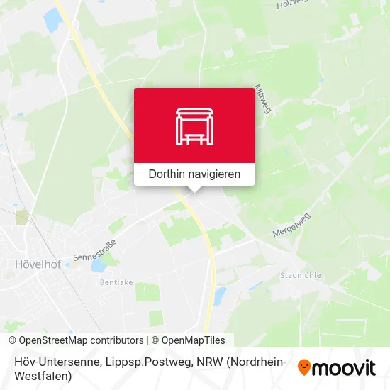 Höv-Untersenne, Lippsp.Postweg Karte