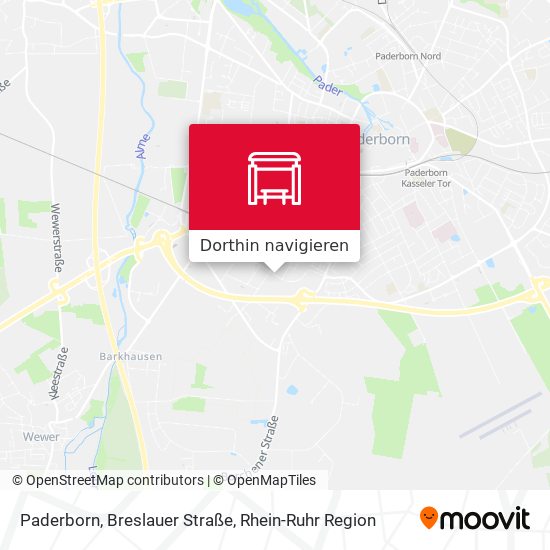 Paderborn, Breslauer Straße Karte