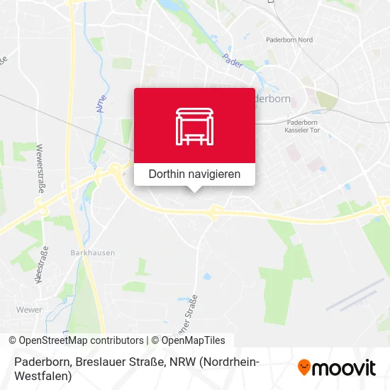 Paderborn, Breslauer Straße Karte