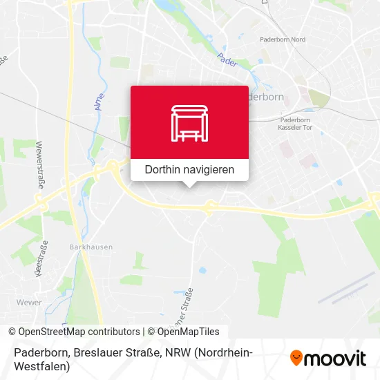 Paderborn, Breslauer Straße Karte