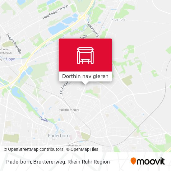 Paderborn, Bruktererweg Karte