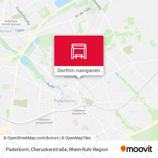 Paderborn, Cheruskerstraße Karte