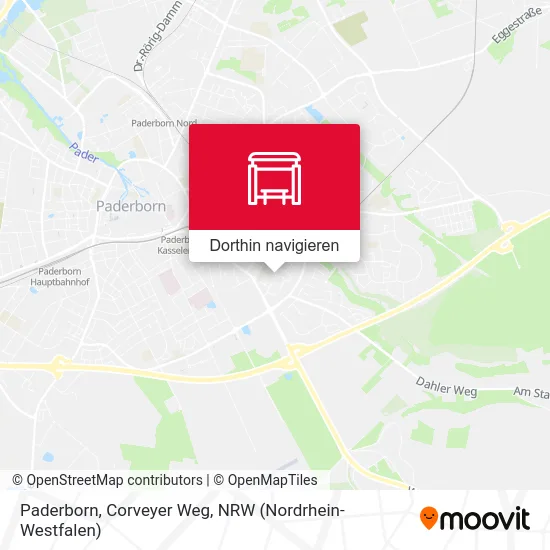 Paderborn, Corveyer Weg Karte