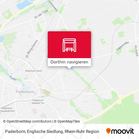 Paderborn, Englische Siedlung Karte