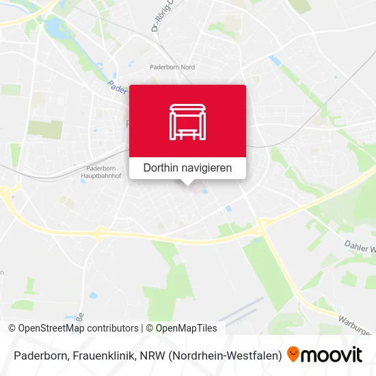 Paderborn, Frauenklinik Karte