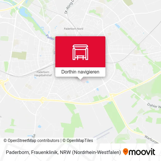 Paderborn, Frauenklinik Karte