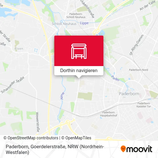 Paderborn, Goerdelerstraße Karte