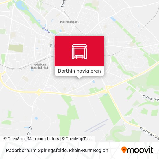 Paderborn, Im Spiringsfelde Karte