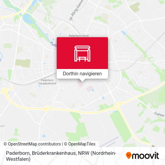 Paderborn, Brüderkrankenhaus Karte