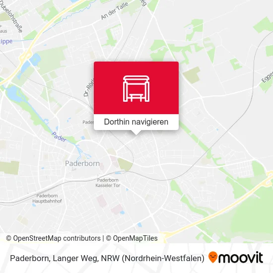 Paderborn, Langer Weg Karte