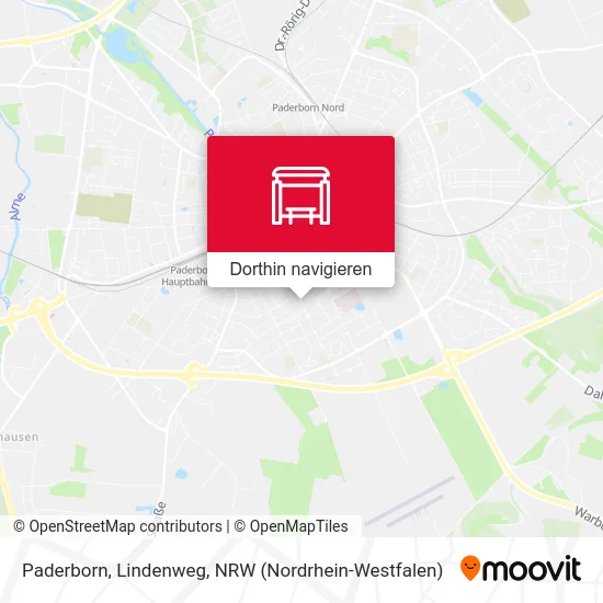 Paderborn, Lindenweg Karte