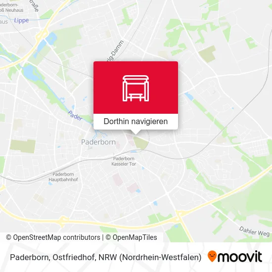 Paderborn, Ostfriedhof Karte