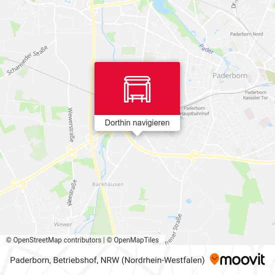 Paderborn, Betriebshof Karte