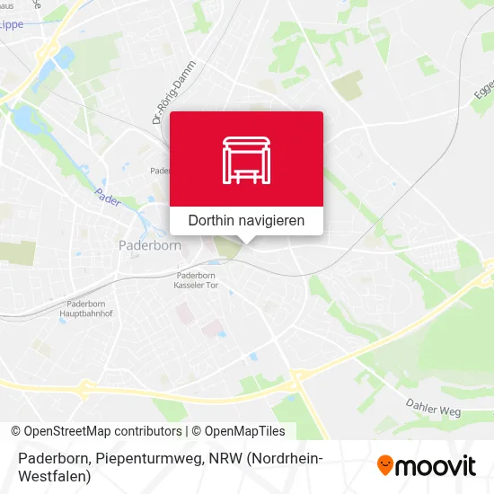 Paderborn, Piepenturmweg Karte