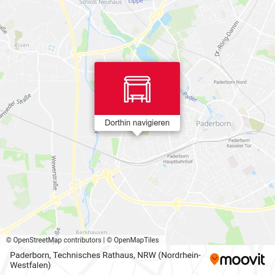 Paderborn, Technisches Rathaus Karte