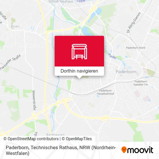 Paderborn, Technisches Rathaus Karte