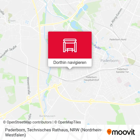 Paderborn, Technisches Rathaus Karte