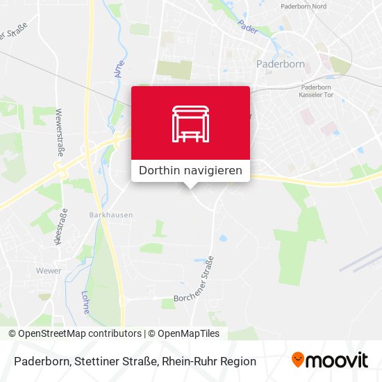 Paderborn, Stettiner Straße Karte