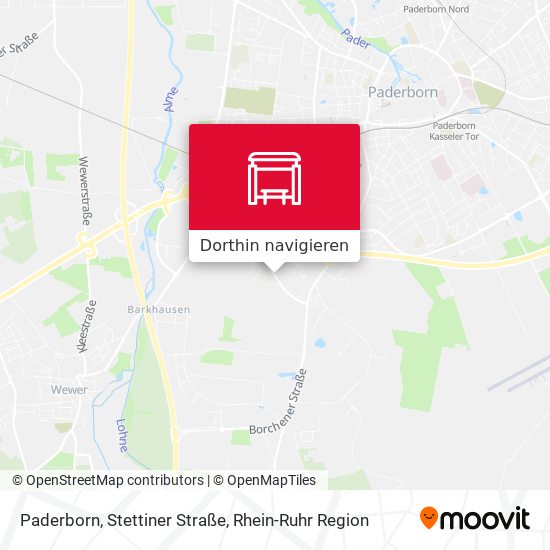 Paderborn, Stettiner Straße Karte