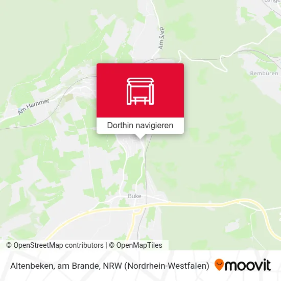 Altenbeken, am Brande Karte