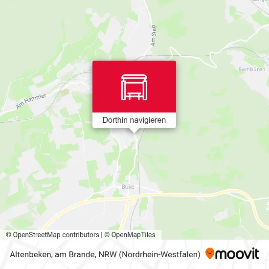 Altenbeken, am Brande Karte