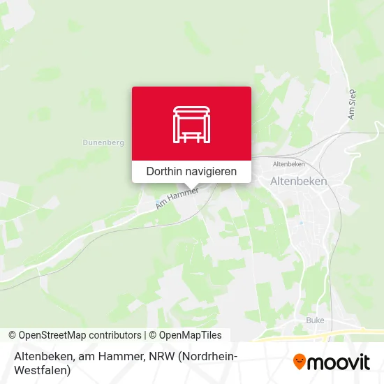 Altenbeken, am Hammer Karte