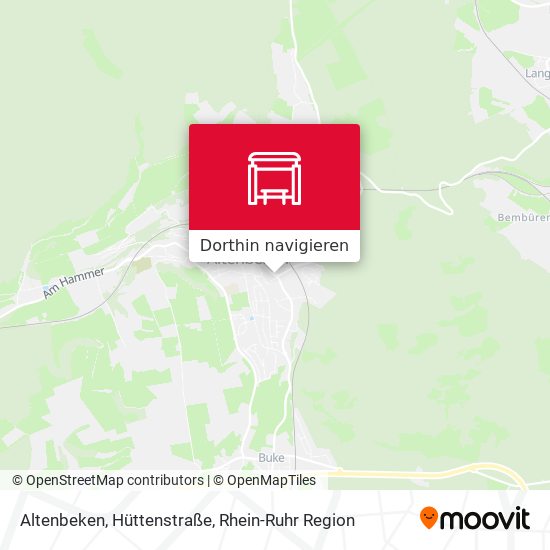Altenbeken, Hüttenstraße Karte