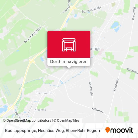 Bad Lippspringe, Neuhäus.Weg Karte