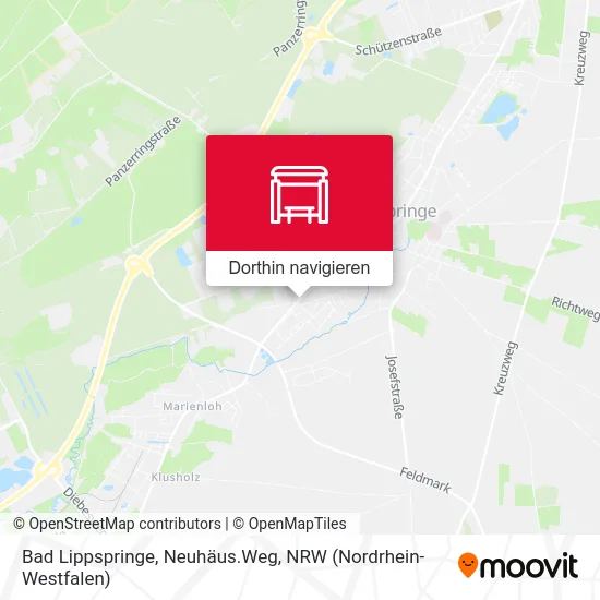 Bad Lippspringe, Neuhäus.Weg Karte