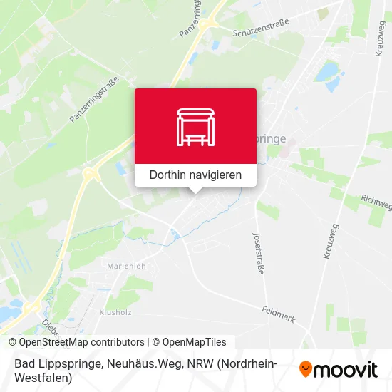 Bad Lippspringe, Neuhäus.Weg Karte